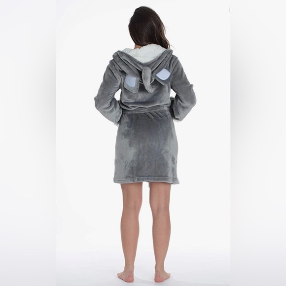 Just Love Critter Robe Sherpa Trim Velour Robes for Women - Picture 9 of 9